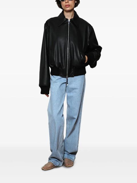 Christopher Esber leather bomber jacket - Black - zdjęcie produktu nr 2