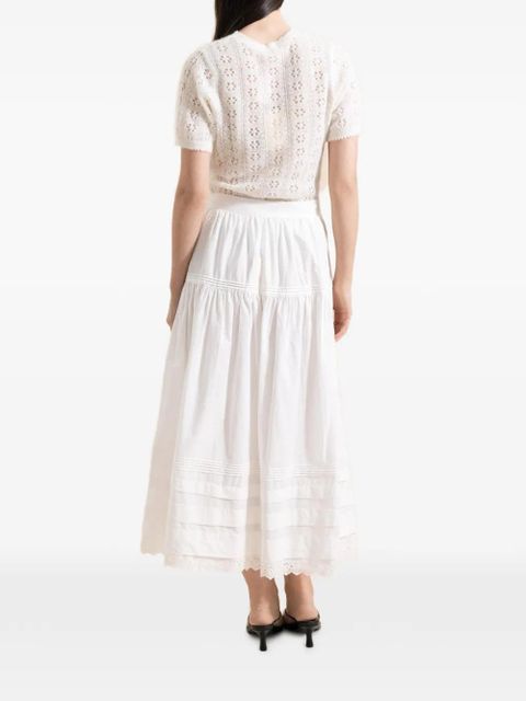 DÔEN Monica openwork top - White