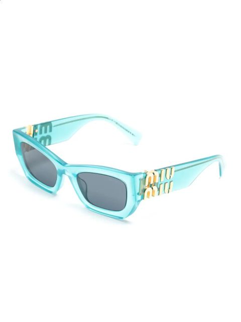 Miu Miu Eyewear logo-plaque arm sunglasses - Blue - zdjęcie produktu nr 2