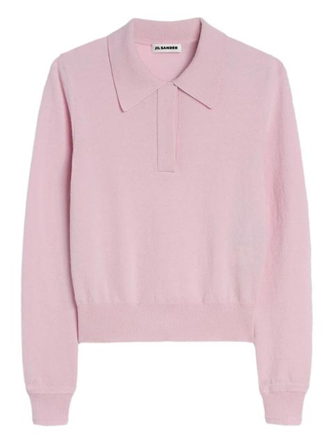 Jil Sander wool polo sweater - Pink - zdjęcie produktu nr 1