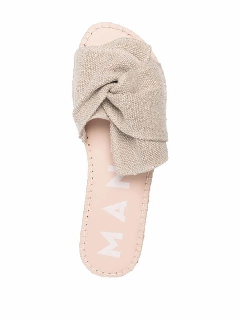 Manebi ruched open-toe espadrilles - Neutrals