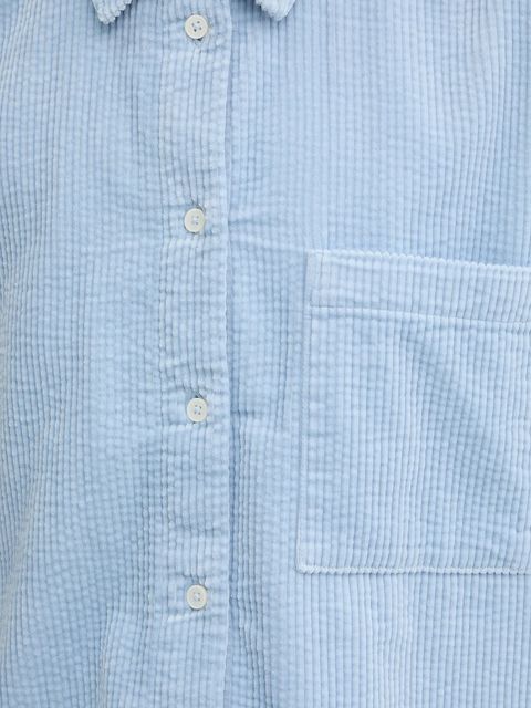 Marc O'Polo koszula sztruksowa damska kolor niebieski relaxed z kołnierzykiem klasycznym 5000007448 - zdjęcie produktu nr 2