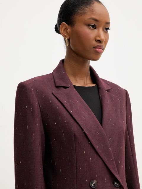 Haveone marynarka kolor bordowy dwurzędowa JGE-P031