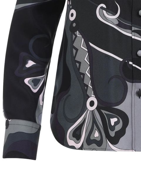 PUCCI abstract-print silk shirt - Black