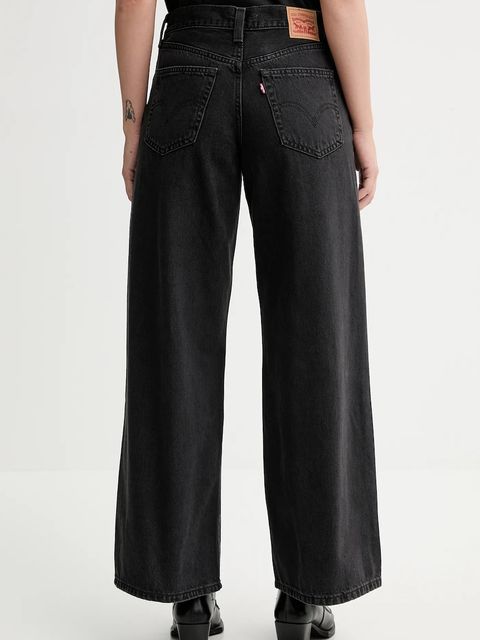 Levi's jeansy 94 BAGGY WIDE LEG damskie kolor czarny A5929.0006