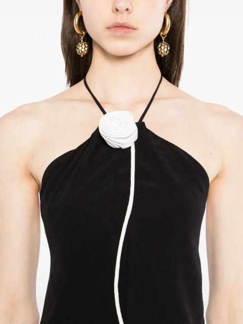 FARM Rio floral-embellished mini dress - Black