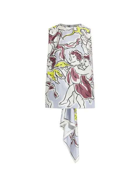 Tory Burch print scarf top - Blue - zdjęcie produktu nr 1