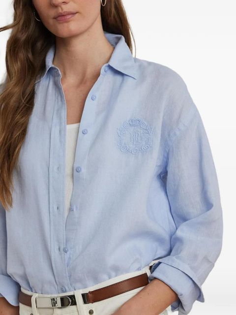 Lauren Ralph Lauren embroidered-logo shirt - Blue