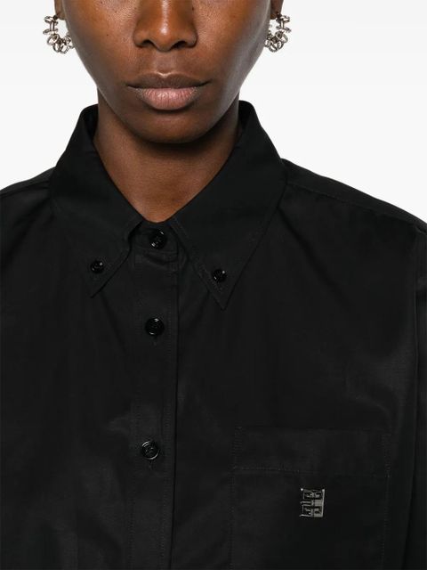 Givenchy 4G-plaque cropped shirt - Black