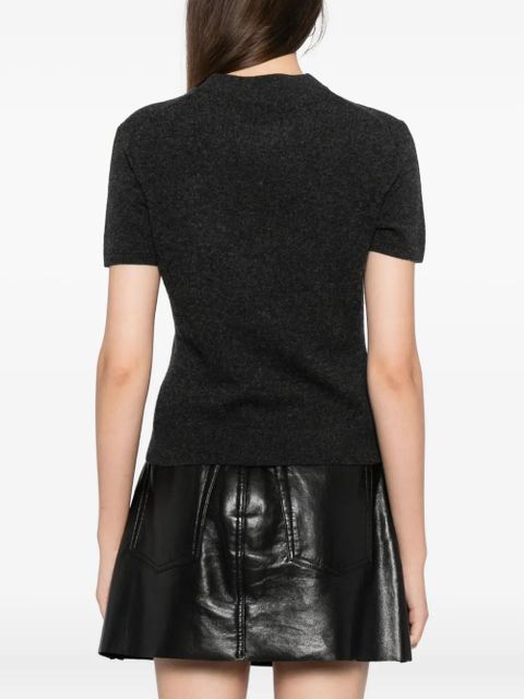 Alexander Wang logo-patch top - DARK GREY
