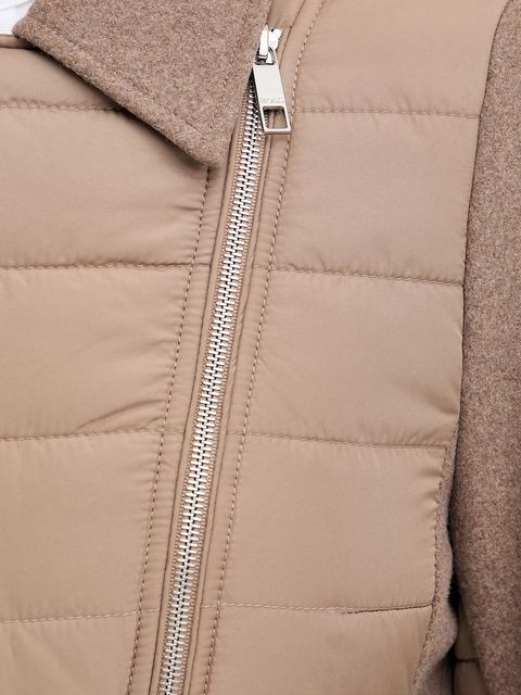 BOSS kurtka z domieszką wełny kolor brązowy przejściowa 50555564