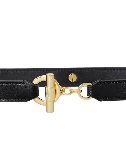 Lauren Ralph Lauren pasek skórzany damski kolor czarny 412P04406 - zdjęcie produktu nr 2