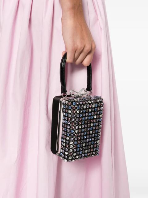 Self-Portrait micro crystal-embellished tote bag - Black - zdjęcie produktu nr 2