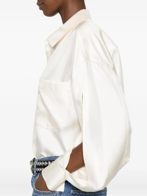 Alexander Wang cut-out silk shirt - White