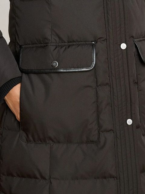 Lauren Ralph Lauren kurtka puchowa kolor czarny przejściowa 297P04092