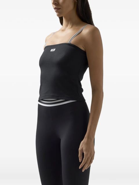 GCDS logo-patch tank top - Black