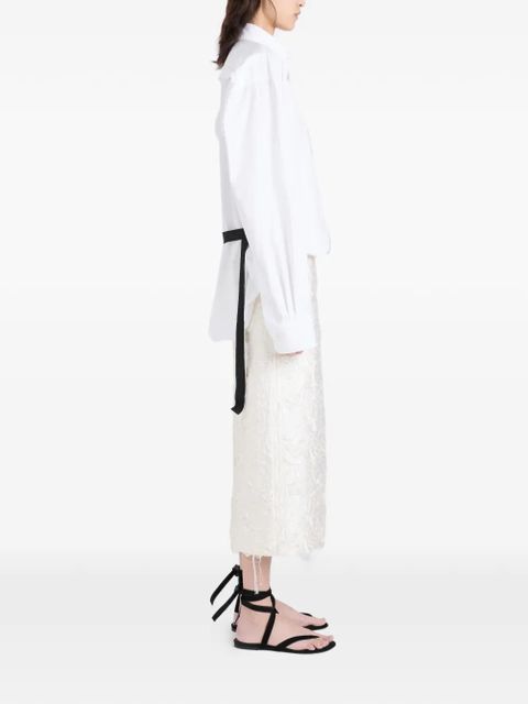 Proenza Schouler Dalma floral-jacquard skirt - White