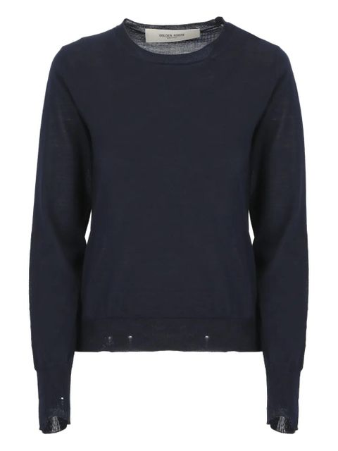 Golden Goose ribbed-trim wool sweater - Blue