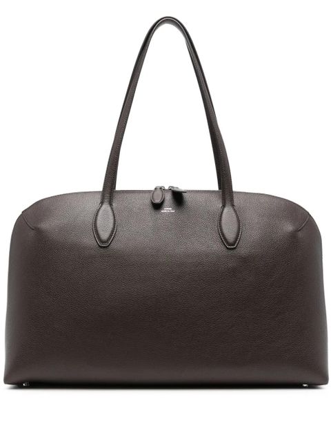 TOTEME grained-leather tote bag - Brown - zdjęcie produktu nr 1