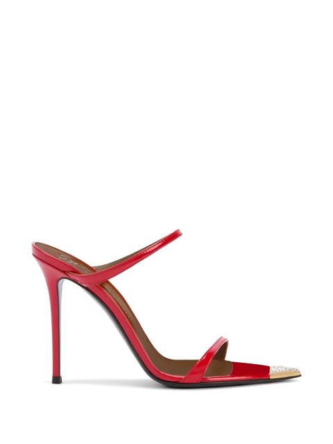 Giuseppe Zanotti Intriigo Jewelry metal-detail sandals - Red - zdjęcie produktu nr 1