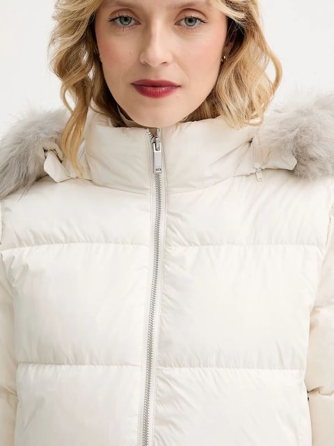 Calvin Klein kurtka puchowa kolor beżowy zimowa LV044D544G