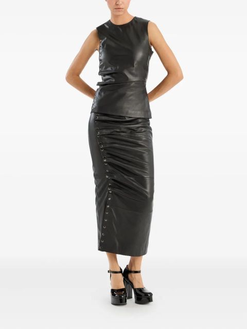 ROTATE BIRGER CHRISTENSEN leather maxi skirt - Black - zdjęcie produktu nr 2