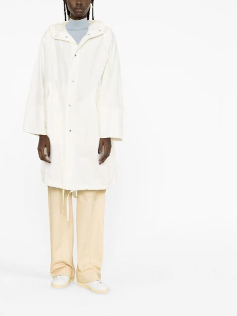 Jil Sander logo-print drawstring coat - Neutrals