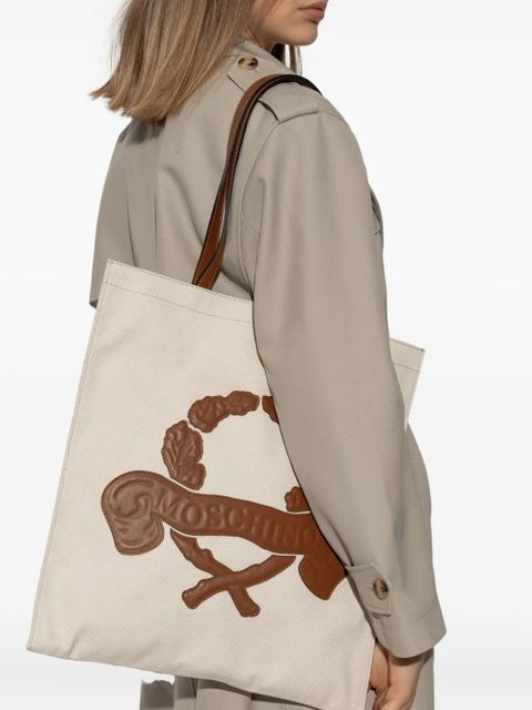 Moschino logo-debossed shoulder bag - Neutrals - zdjęcie produktu nr 2
