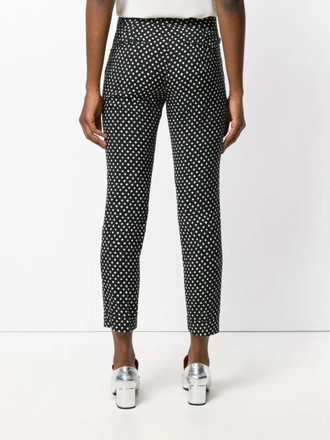 ETRO polka-dot cropped trousers - Black