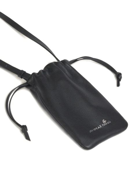 Marni embroidered-logo phone holder - Black