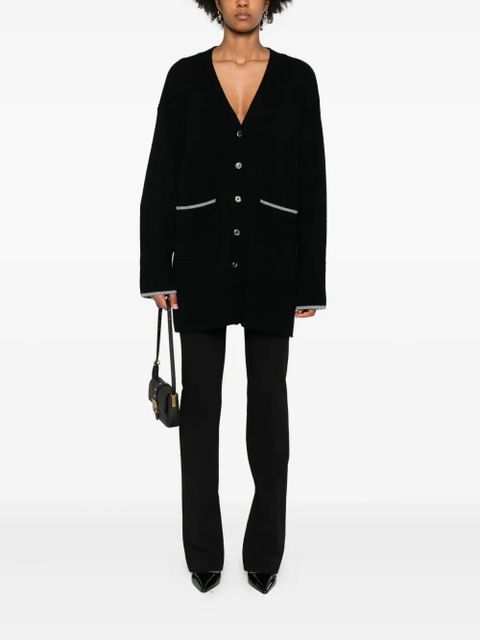 PINKO ribbed-knit cardigan - Black