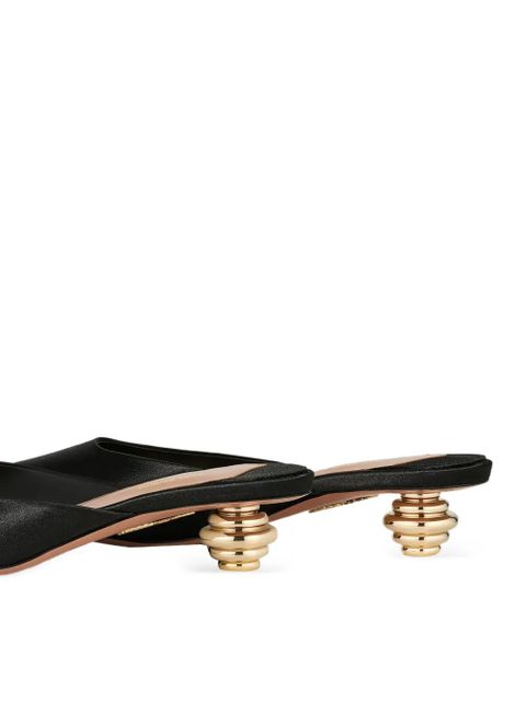 Aquazzura x Alex Rivière jewel-embellished mules - Black