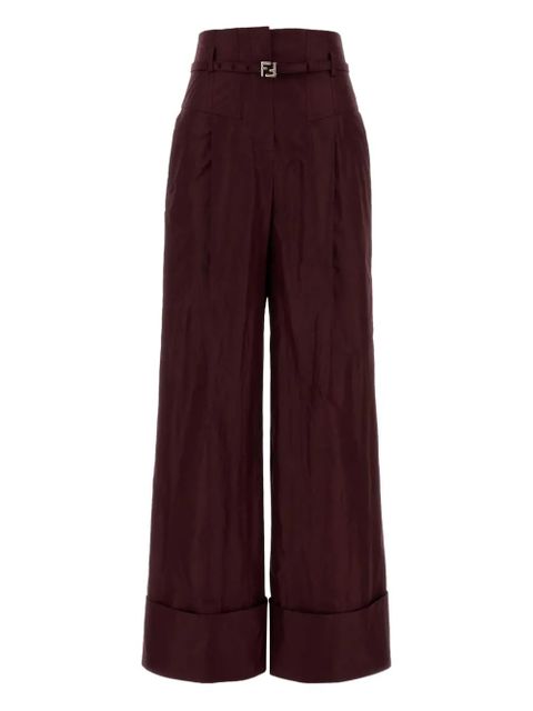 FENDI belted trousers - Red - zdjęcie produktu nr 1