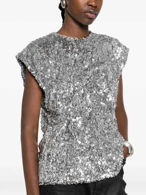 Coperni sequined top - Silver
