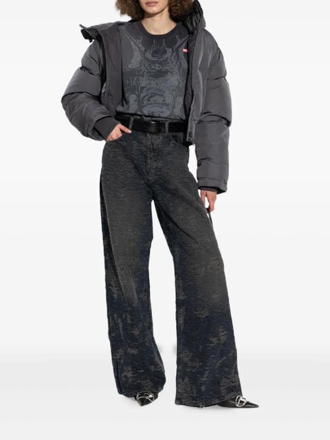 Diesel W-Peyt-Short-New-P1 hooded puffer jacket - Grey - zdjęcie produktu nr 2