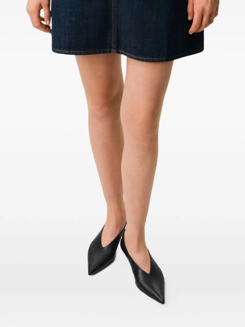 AMI Paris pointed-toe wedge pumps - Black