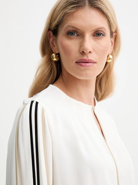 BOSS bluzka damska kolor beżowy z aplikacją 50546147 - zdjęcie produktu nr 2