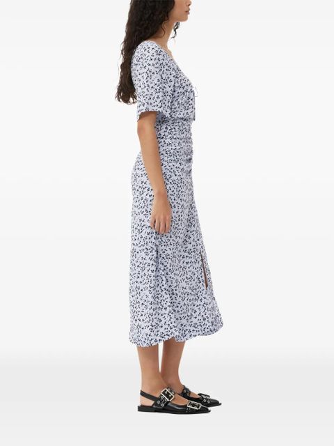 GANNI Heather midi dress - Blue