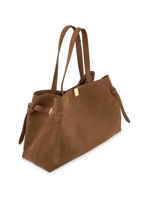 Yuzefi Gyoza suede tote bag - Brown
