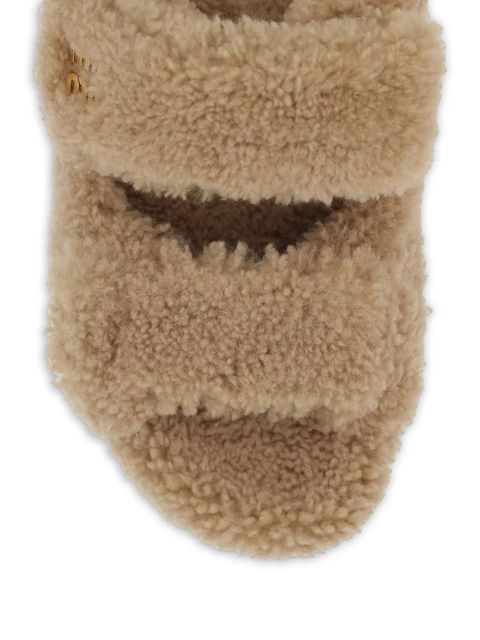 Miu Miu logo-detail sandals - Neutrals