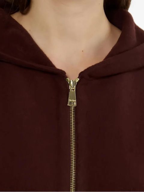 Max Mara hooded zip-up sweater - Red