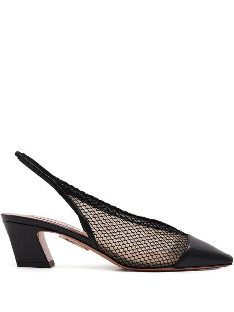 Aquazzura 40mm Margot mesh slingback heeled pumps - 000 - zdjęcie produktu nr 1