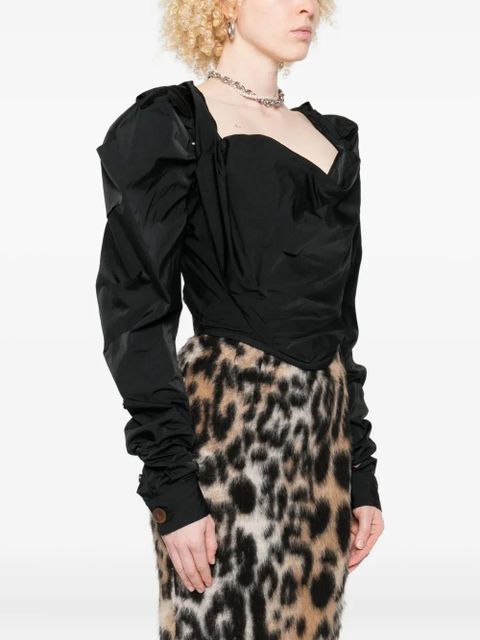 Vivienne Westwood puff-sleeve corset top - Black