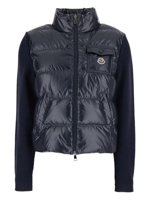 Moncler padded knitted knitwear - Blue - zdjęcie produktu nr 1