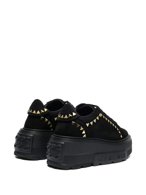 Casadei triangular-stud platform sneakers - Black