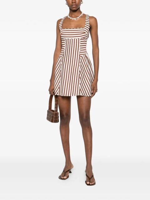 Cult Gaia striped mini dress - White