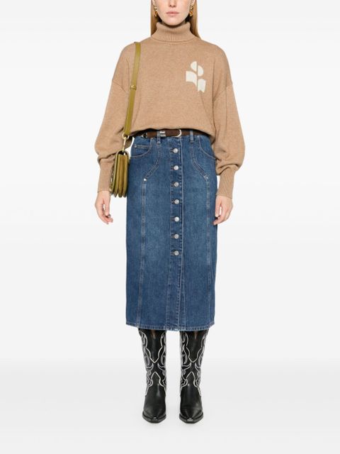 MARANT ÉTOILE Vandy denim midi skirt - Blue - zdjęcie produktu nr 2