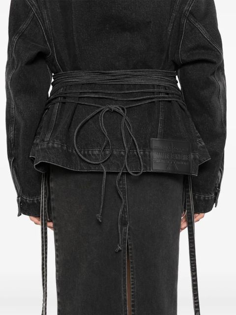 Jean Paul Gaultier long-sleeved denim jacket - Grey