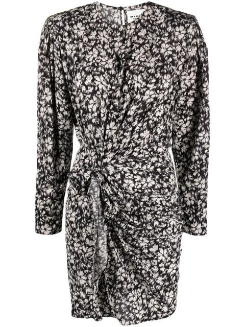 MARANT ÉTOILE Dulce floral-print minidress - Black - zdjęcie produktu nr 1