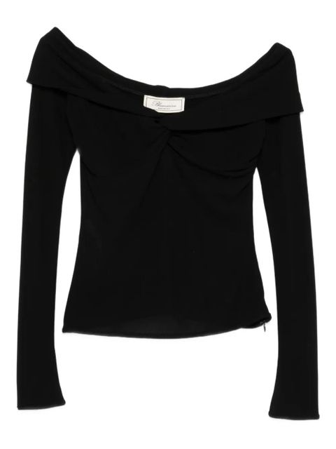 Blumarine off-shoulder twist-front top - Black - zdjęcie produktu nr 1